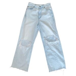 Garage Denim Wide leg jeans‎ size 01 25 street wide leg distressed blue jeans